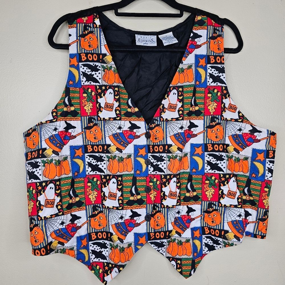 Basic Editions Plus vintage halloween vest size 1x